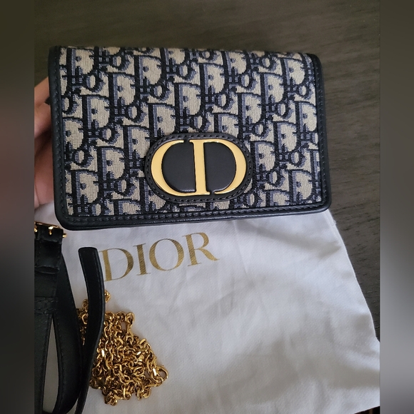 Christian Dior 2-1 30 Montaigne Pouch Oblique Jacquard - Picture 2 of 9